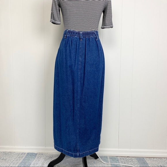Vintage Blass Sport Denim Button Front Skirt 6P - Picture 10 of 15